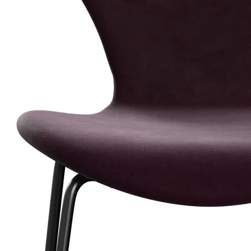 Fritz Hansen Series 7™ Chair Full Upholstery, Black/Belfast Velvet Dark Plum
