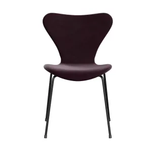 Fritz Hansen Series 7™ Chair Full Upholstery, Black/Belfast Velvet Dark Plum