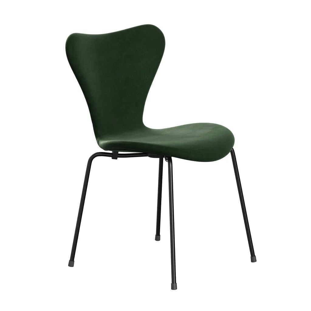Fritz Hansen Series 7™ Chair Full Upholstery, Black/Belfast Velvet Forest Green
