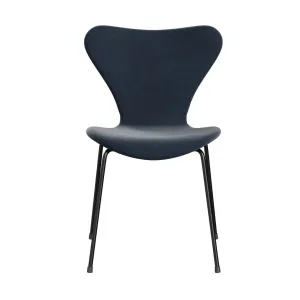 Fritz Hansen Series 7™ Chair Full Upholstery, Black/Belfast Velvet Grey Blue