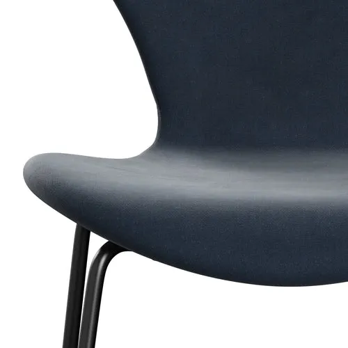 Fritz Hansen Series 7™ Chair Full Upholstery, Black/Belfast Velvet Grey Blue