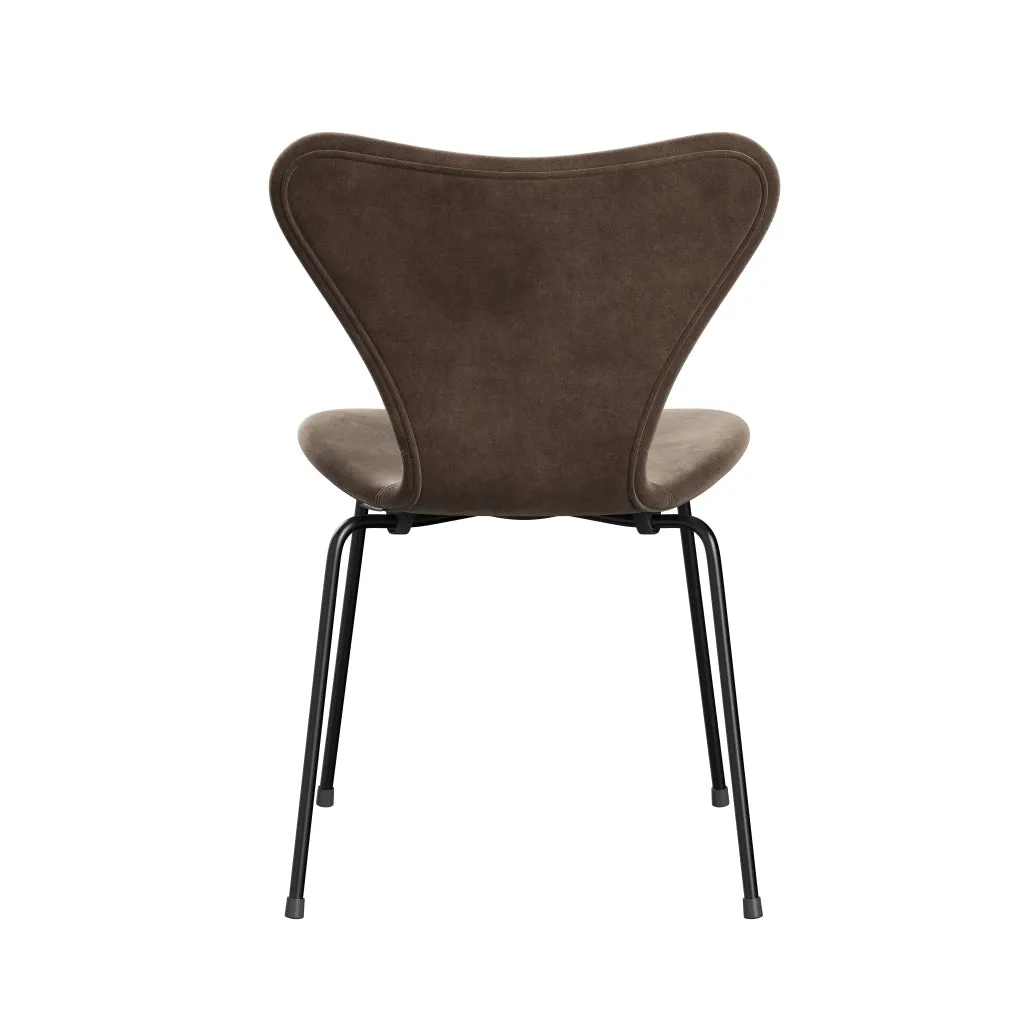 Fritz Hansen Series 7™ Chair Full Upholstery, Black/Belfast Velvet Grey Brown