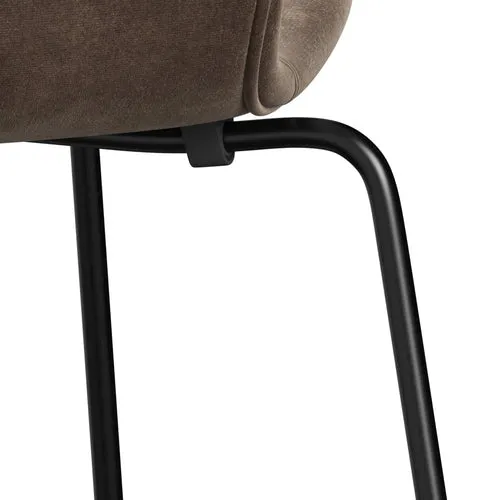Fritz Hansen Series 7™ Chair Full Upholstery, Black/Belfast Velvet Grey Brown