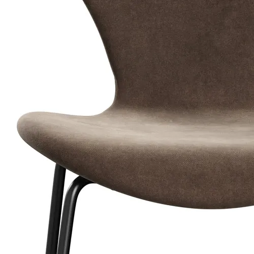 Fritz Hansen Series 7™ Chair Full Upholstery, Black/Belfast Velvet Grey Brown