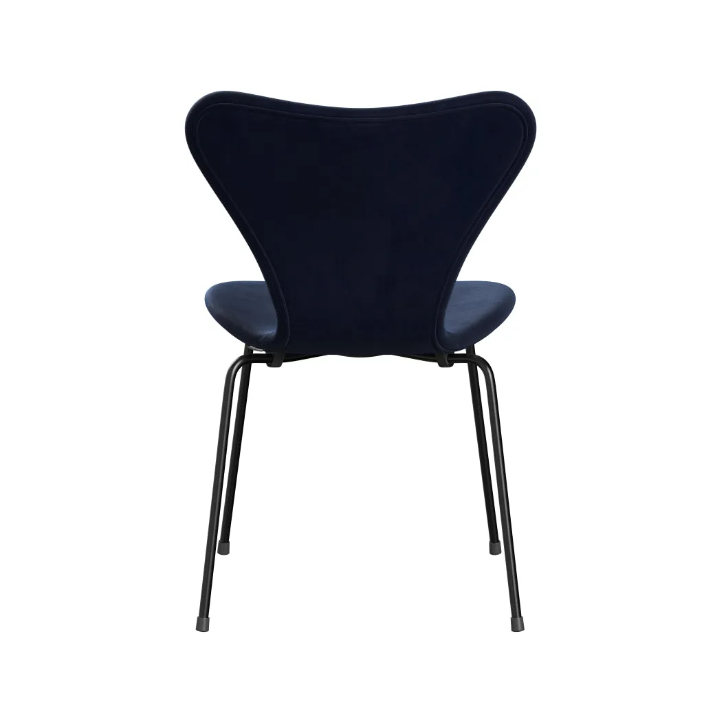Fritz Hansen Series 7™ Chair Full Upholstery, Black/Belfast Velvet Midnight Blue