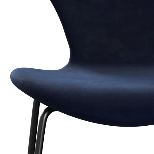 Fritz Hansen Series 7™ Chair Full Upholstery, Black/Belfast Velvet Midnight Blue