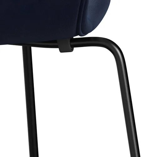 Fritz Hansen Series 7™ Chair Full Upholstery, Black/Belfast Velvet Midnight Blue