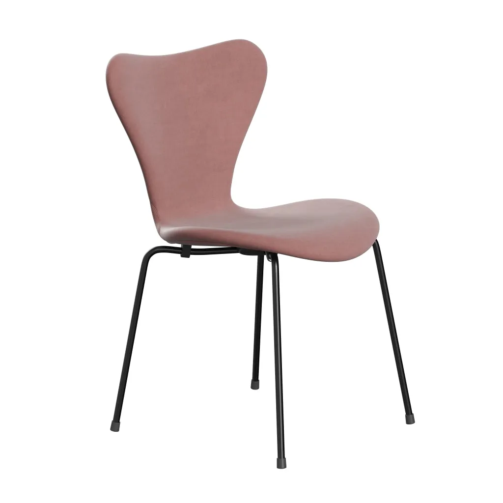 Fritz Hansen Series 7™ Chair Full Upholstery, Black/Belfast Velvet Misty Rose