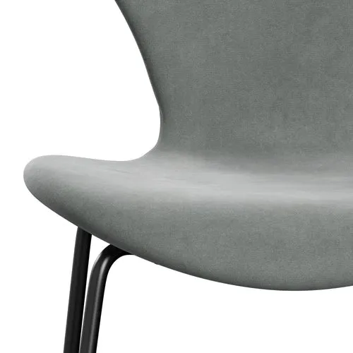 Fritz Hansen Series 7™ Chair Full Upholstery, Black/Belfast Velvet Seal Grey