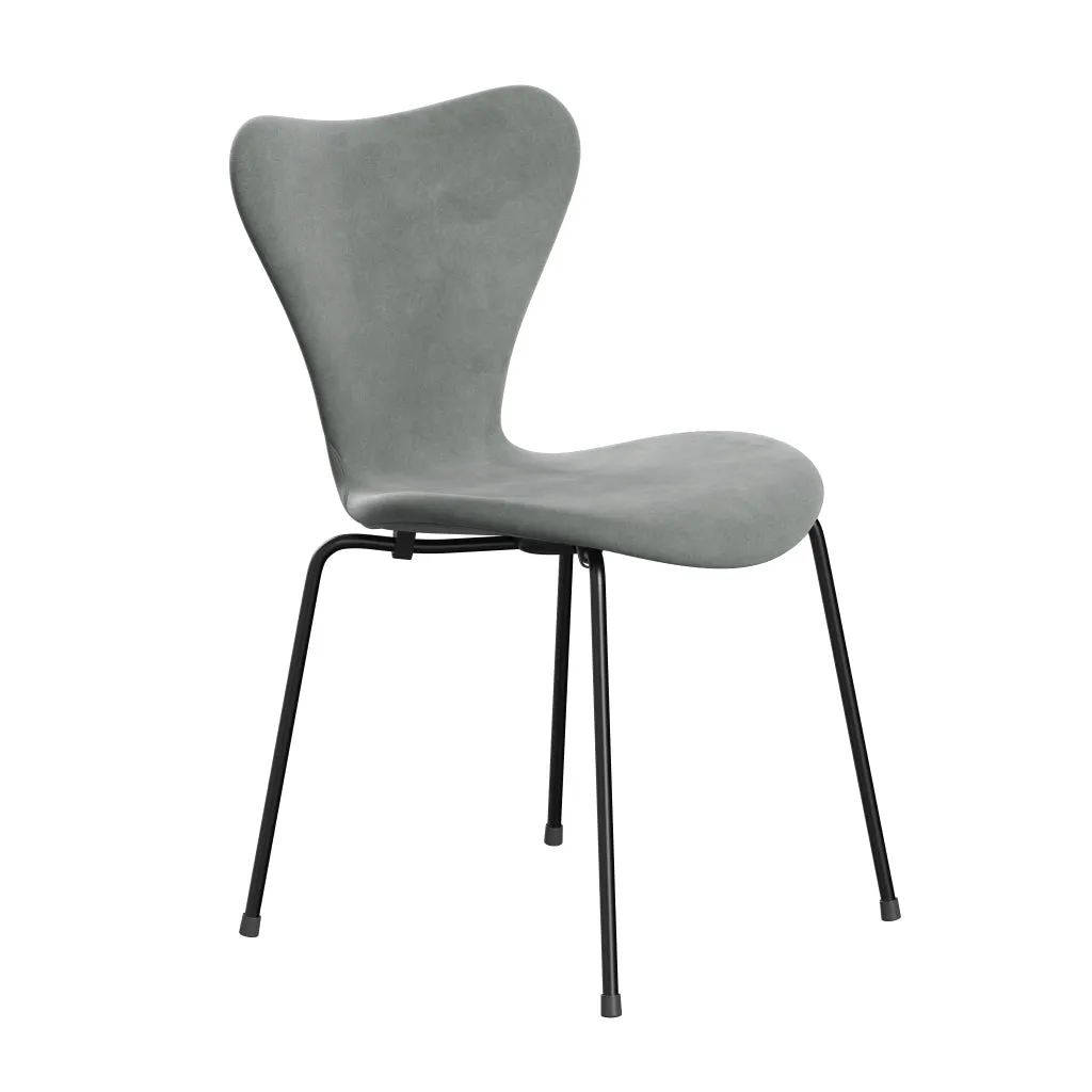 Fritz Hansen Series 7™ Chair Full Upholstery, Black/Belfast Velvet Seal Grey