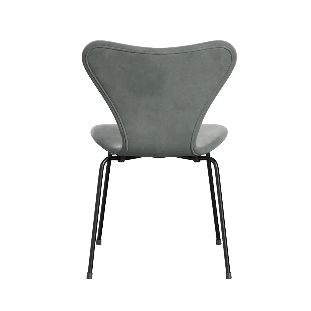 Fritz Hansen Series 7™ Chair Full Upholstery, Black/Belfast Velvet Seal Grey