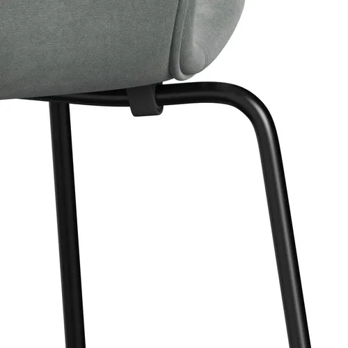 Fritz Hansen Series 7™ Chair Full Upholstery, Black/Belfast Velvet Seal Grey