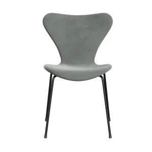 Fritz Hansen Series 7™ Chair Full Upholstery, Black/Belfast Velvet Seal Grey