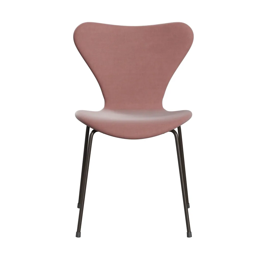 Fritz Hansen Series 7™ Chair Full Upholstery, Brown Bronze/Belfast Velvet Misty Rose