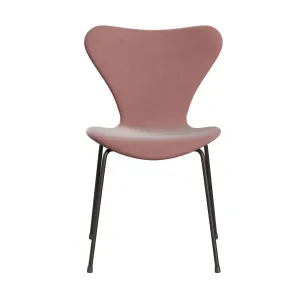 Fritz Hansen Series 7™ Chair Full Upholstery, Brown Bronze/Belfast Velvet Misty Rose
