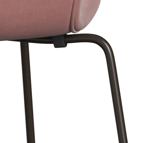 Fritz Hansen Series 7™ Chair Full Upholstery, Brown Bronze/Belfast Velvet Misty Rose