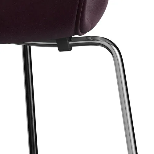 Fritz Hansen Series 7™ Chair Full Upholstery, Chrome/Belfast Velvet Dark Plum