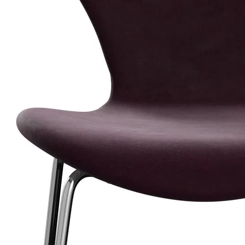 Fritz Hansen Series 7™ Chair Full Upholstery, Chrome/Belfast Velvet Dark Plum