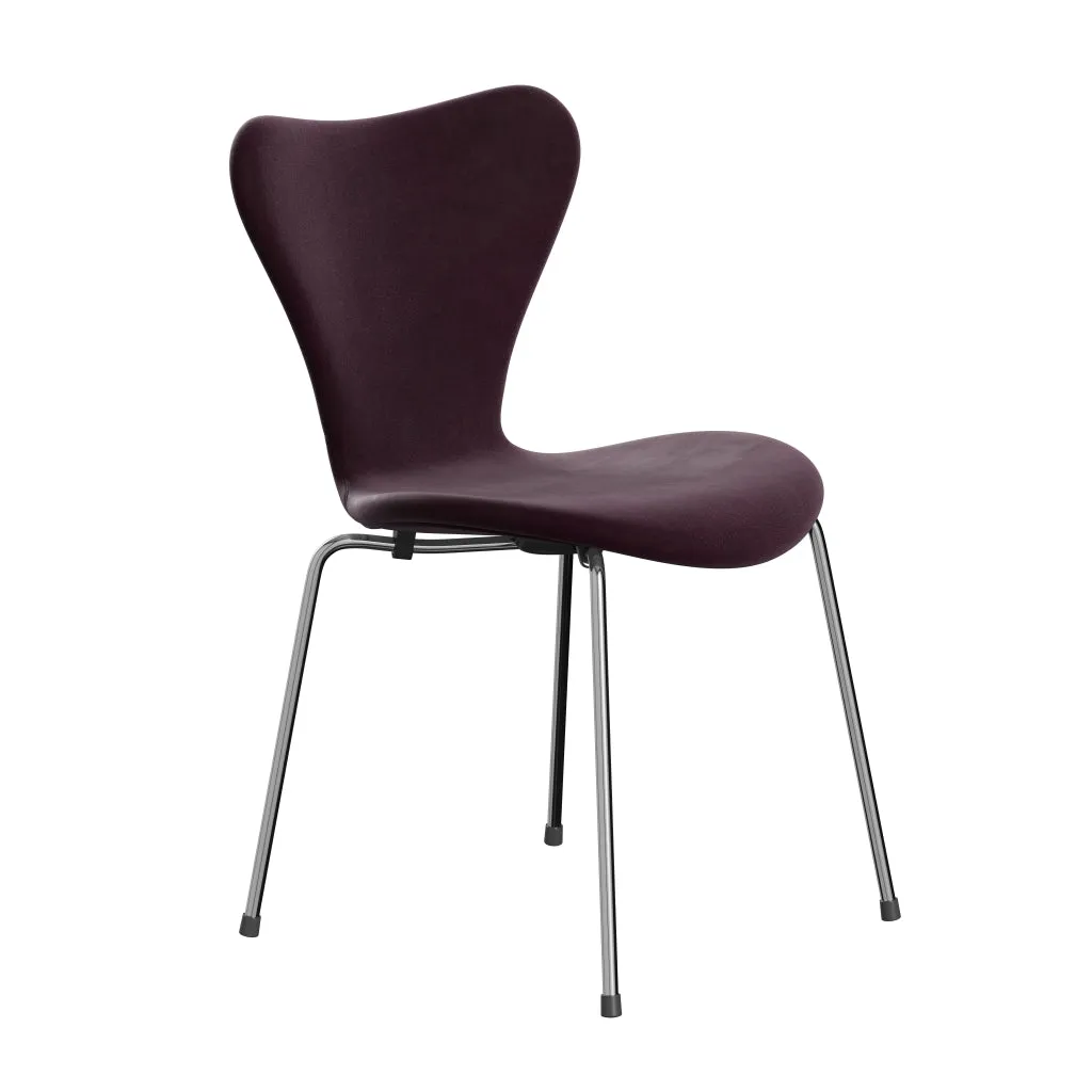 Fritz Hansen Series 7™ Chair Full Upholstery, Chrome/Belfast Velvet Dark Plum
