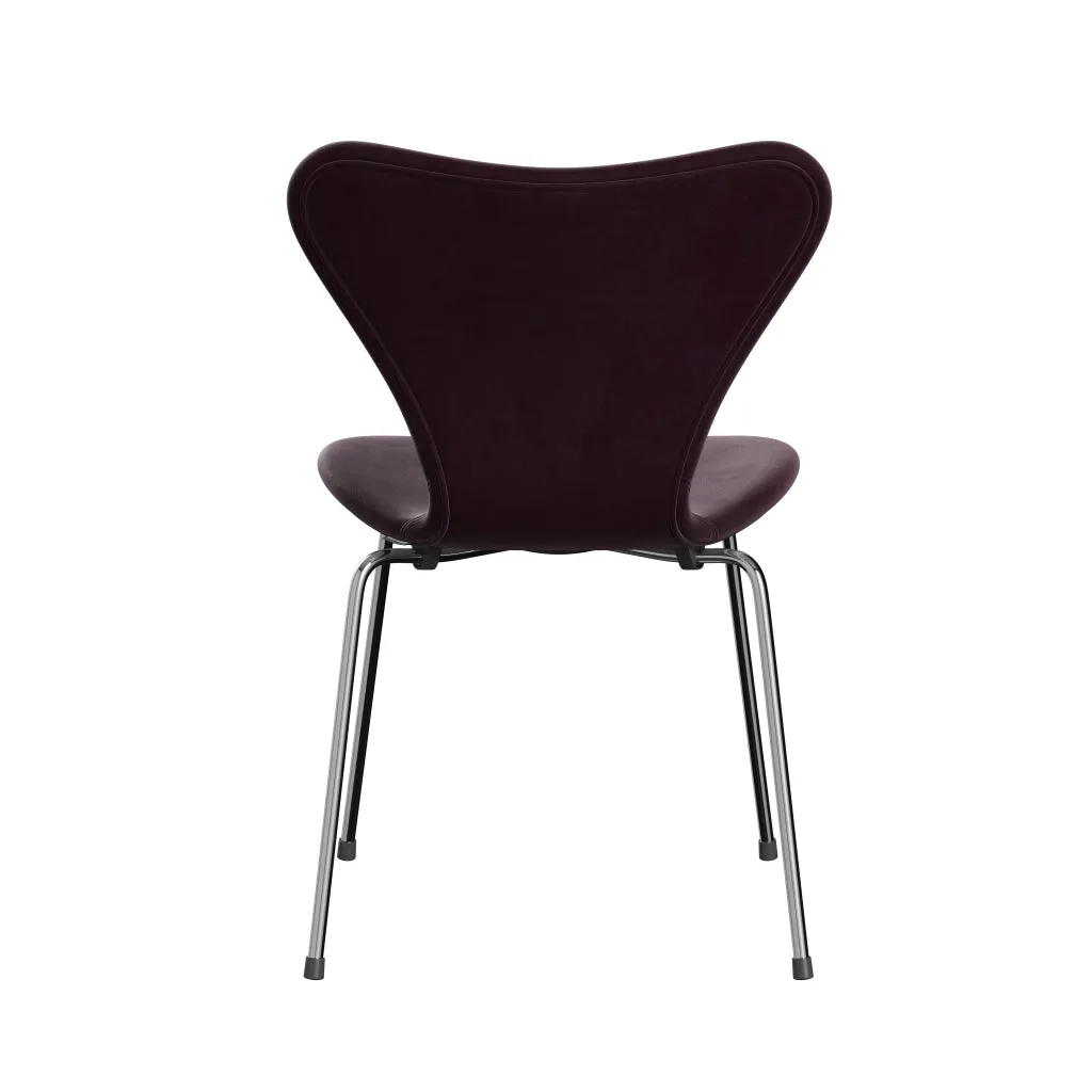 Fritz Hansen Series 7™ Chair Full Upholstery, Chrome/Belfast Velvet Dark Plum