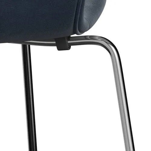 Fritz Hansen Series 7™ Chair Full Upholstery, Chrome/Belfast Velvet Grey Blue