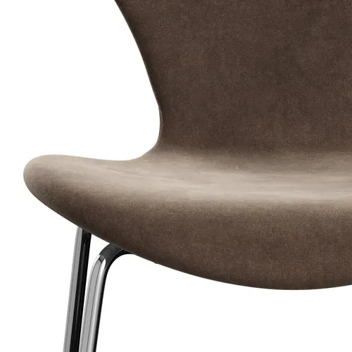 Fritz Hansen Series 7™ Chair Full Upholstery, Chrome/Belfast Velvet Grey Brown