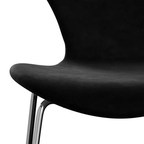 Fritz Hansen Series 7™ Chair Full Upholstery, Chrome/Belfast Velvet Night Black