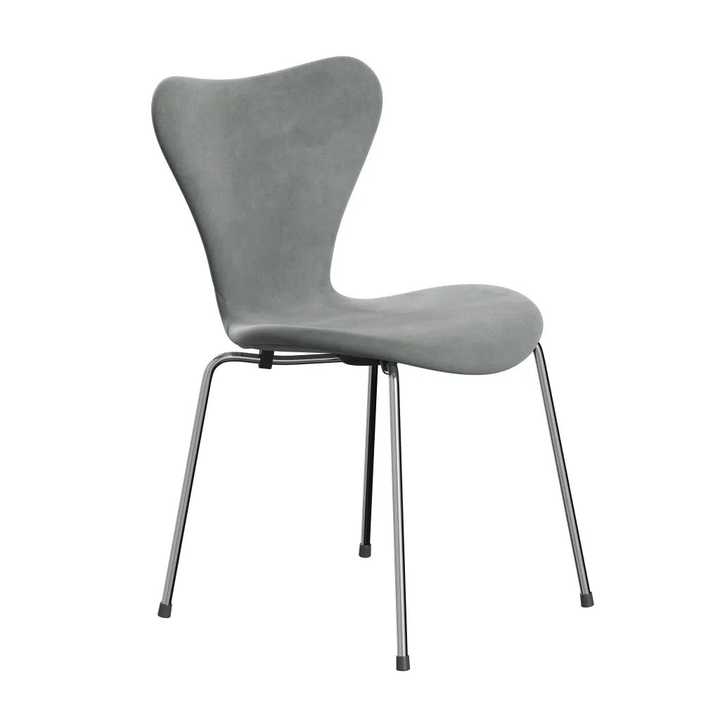 Fritz Hansen Series 7™ Chair Full Upholstery, Chrome/Belfast Velvet Seal Grey