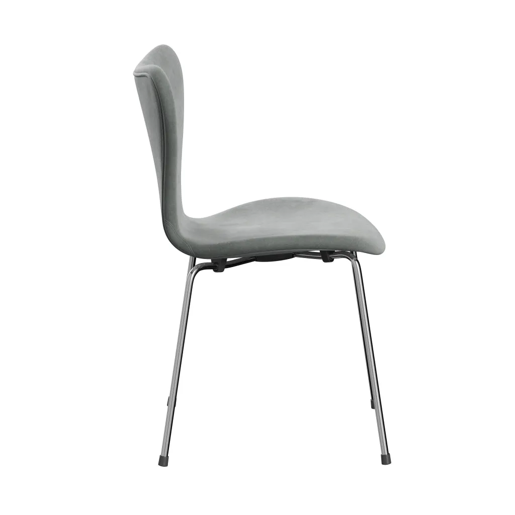 Fritz Hansen Series 7™ Chair Full Upholstery, Chrome/Belfast Velvet Seal Grey