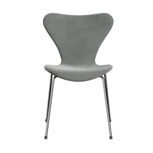 Fritz Hansen Series 7™ Chair Full Upholstery, Chrome/Belfast Velvet Seal Grey