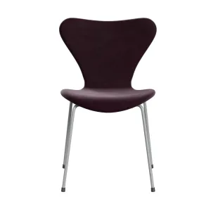 Fritz Hansen Series 7™ Chair Full Upholstery, Nine Grey/Belfast Velvet Dark Plum