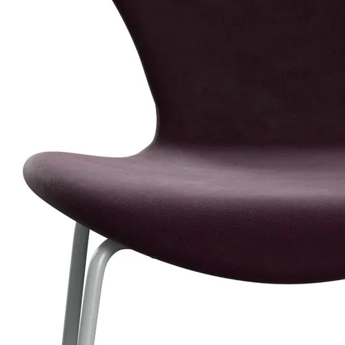Fritz Hansen Series 7™ Chair Full Upholstery, Nine Grey/Belfast Velvet Dark Plum