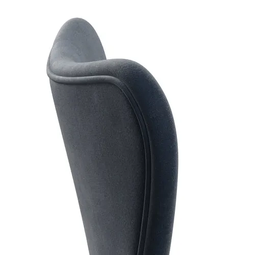 Fritz Hansen Series 7™ Chair Full Upholstery, Nine Grey/Belfast Velvet Grey Blue