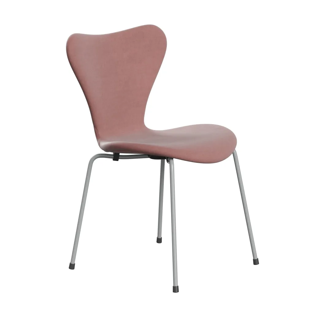 Fritz Hansen Series 7™ Chair Full Upholstery, Nine Grey/Belfast Velvet Misty Rose