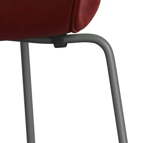Fritz Hansen Series 7™ Chair Full Upholstery, Silver Grey/Belfast Velvet Autumn Red