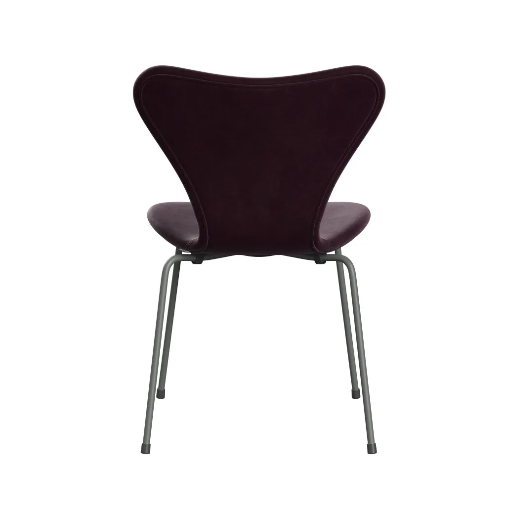 Fritz Hansen Series 7™ Chair Full Upholstery, Silver Grey/Belfast Velvet Dark Plum