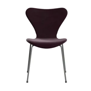 Fritz Hansen Series 7™ Chair Full Upholstery, Silver Grey/Belfast Velvet Dark Plum