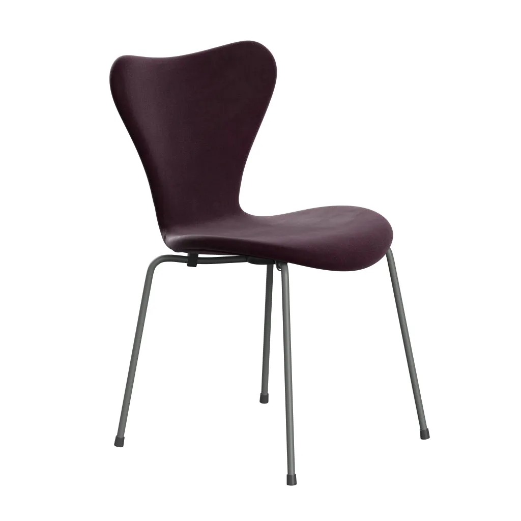 Fritz Hansen Series 7™ Chair Full Upholstery, Silver Grey/Belfast Velvet Dark Plum