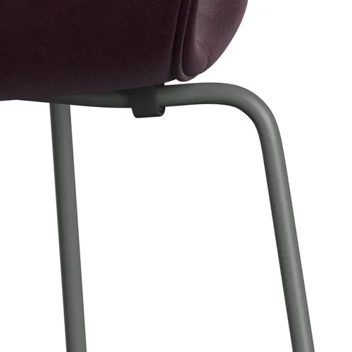 Fritz Hansen Series 7™ Chair Full Upholstery, Silver Grey/Belfast Velvet Dark Plum