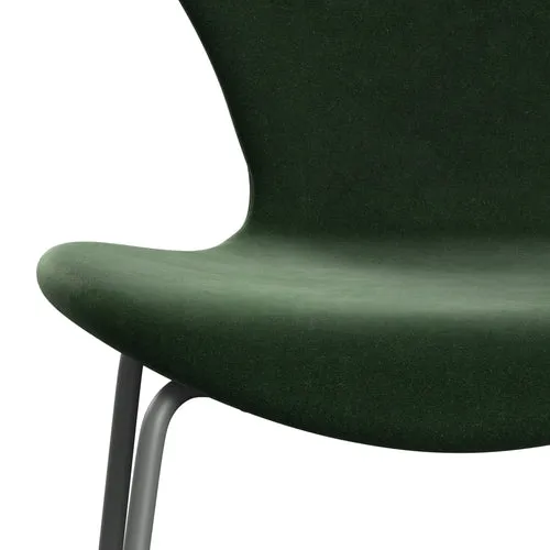 Fritz Hansen Series 7™ Chair Full Upholstery, Silver Grey/Belfast Velvet Forest Green