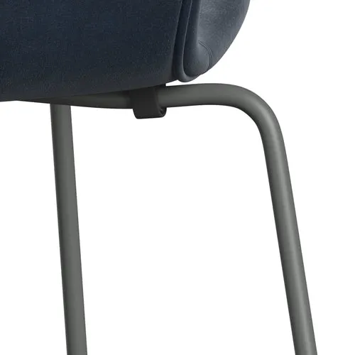 Fritz Hansen Series 7™ Chair Full Upholstery, Silver Grey/Belfast Velvet Grey Blue