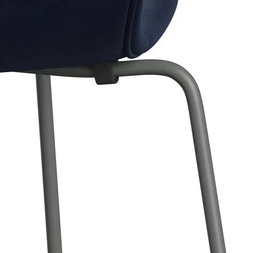 Fritz Hansen Series 7™ Chair Full Upholstery, Silver Grey/Belfast Velvet Midnight Blue