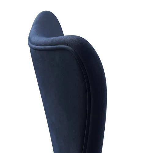 Fritz Hansen Series 7™ Chair Full Upholstery, Silver Grey/Belfast Velvet Midnight Blue