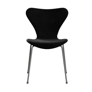 Fritz Hansen Series 7™ Chair Full Upholstery, Silver Grey/Belfast Velvet Night Black