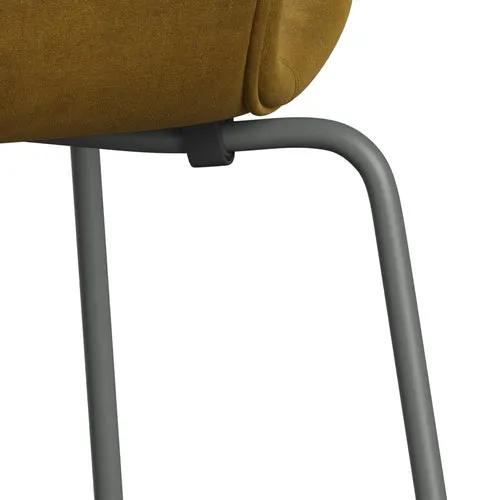 Fritz Hansen Series 7™ Chair Full Upholstery, Silver Grey/Belfast Velvet Soft Ochre