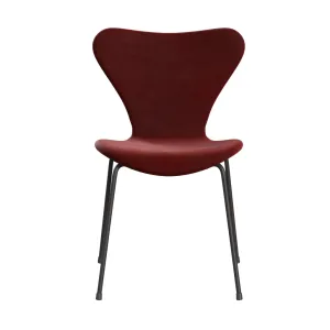 Fritz Hansen Series 7™ Chair Full Upholstery, Warm Graphite/Belfast Velvet Autumn Red