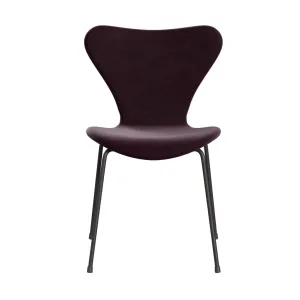 Fritz Hansen Series 7™ Chair Full Upholstery, Warm Graphite/Belfast Velvet Dark Plum