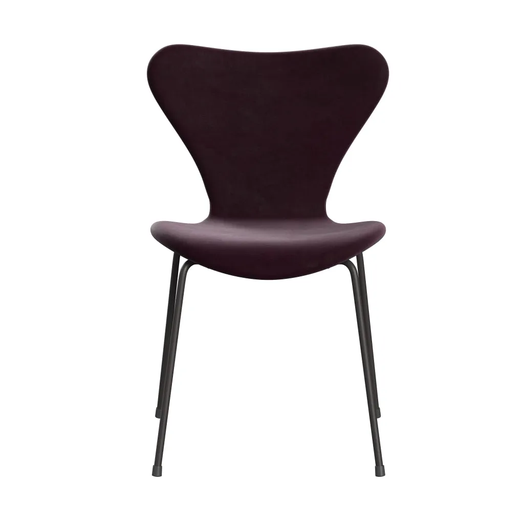 Fritz Hansen Series 7™ Chair Full Upholstery, Warm Graphite/Belfast Velvet Dark Plum