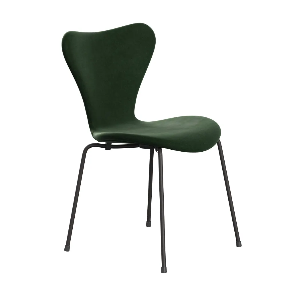 Fritz Hansen Series 7™ Chair Full Upholstery, Warm Graphite/Belfast Velvet Forest Green
