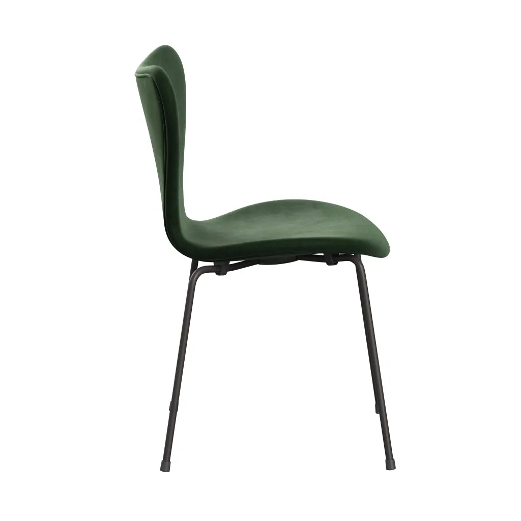 Fritz Hansen Series 7™ Chair Full Upholstery, Warm Graphite/Belfast Velvet Forest Green